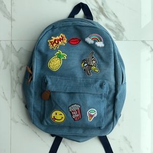 Jean Bookbag w/ patchwork